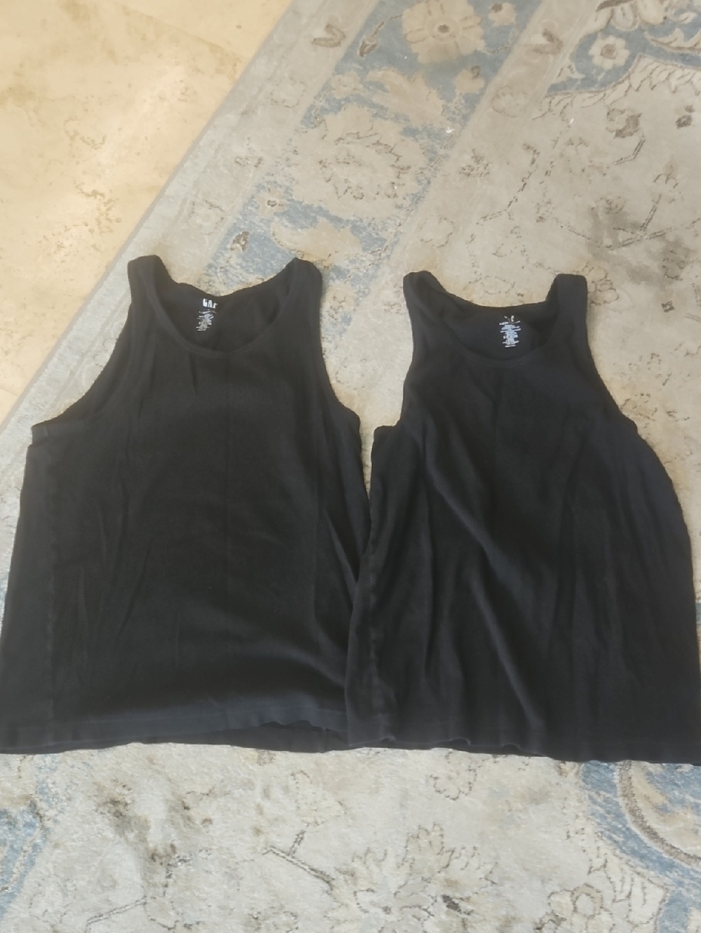 GAP Black Classic Cotton Ribbed Tank - Set of 2